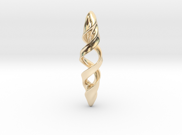 Double Spiral in 14k Gold Plated Brass