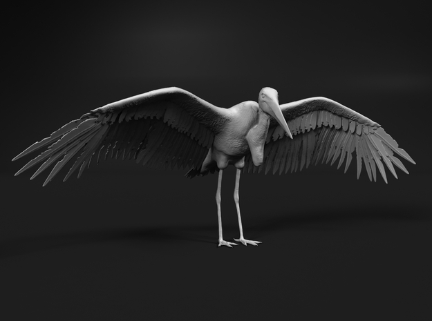 Marabou Stork 1:25 Wings Spread in Tan Fine Detail Plastic
