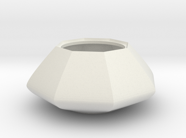 Sugar bowl - Circular to octagonal shape (only bow in White Natural Versatile Plastic