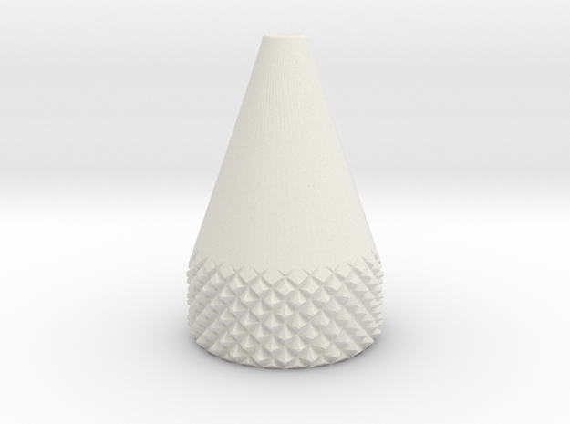 Cone .375 Inch O.D. in White Natural Versatile Plastic