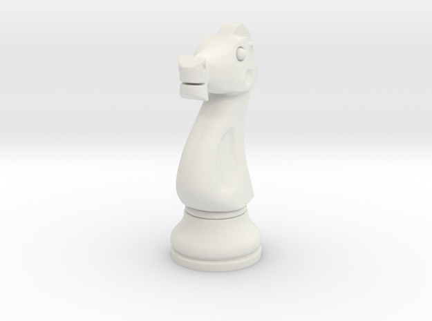 Pawn of Knight / Knight Small Single in White Natural Versatile Plastic