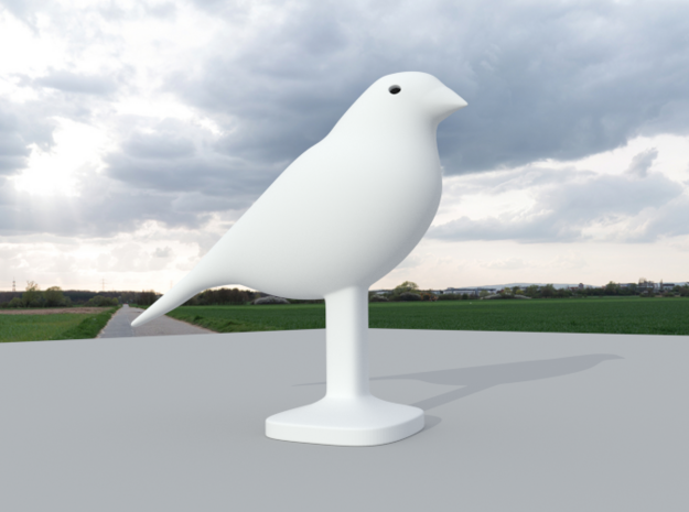 Canary Bird in White Natural Versatile Plastic