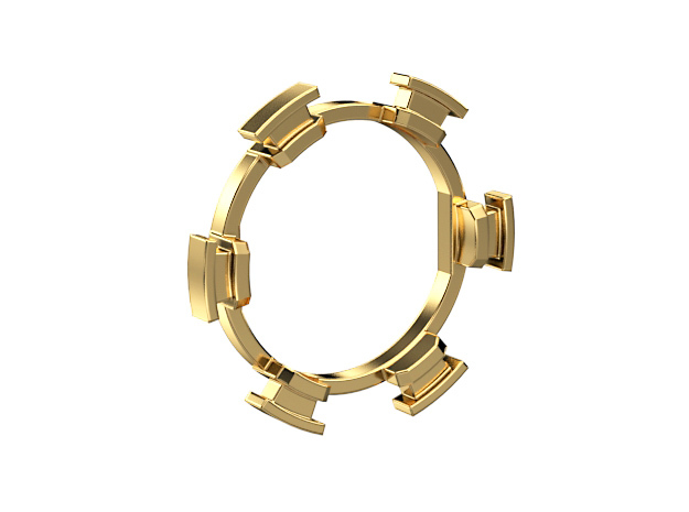 HILT GX16 Connector Holder 7/8" Gate Ring in Natural Brass