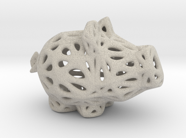 Sandstone Voronoi Lucky Pig by Xenyo in Natural Sandstone