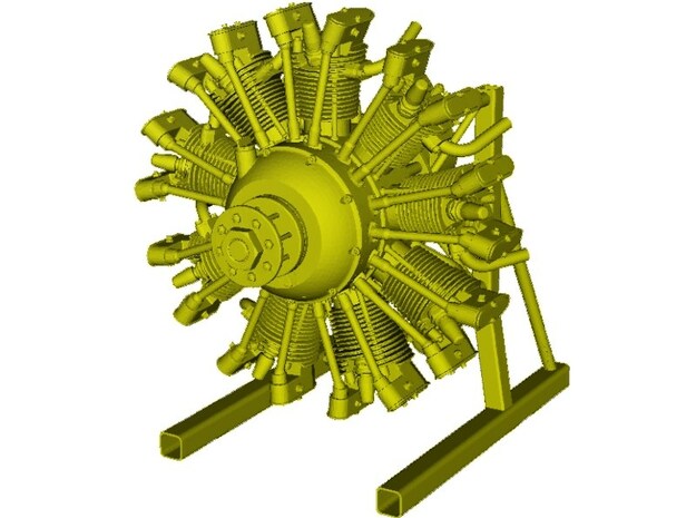 1/15 scale Wright J-5 Whirlwind R-790 engine x 1 in Tan Fine Detail Plastic