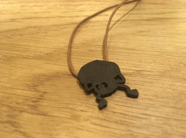 Spirited Away: Soot Ball Carrying Coal - Necklace  in Matte Black Steel