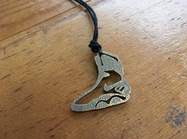 Back To The Future - Nike Mag Boot Pendant in Polished Bronzed Silver Steel