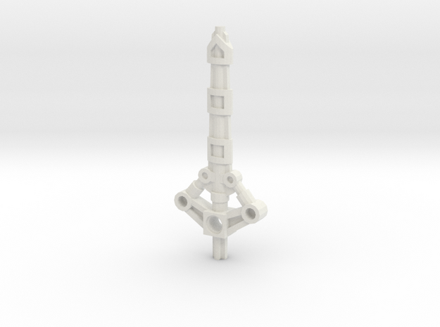 Bionicle weapon (Jaller, set form) in White Natural Versatile Plastic