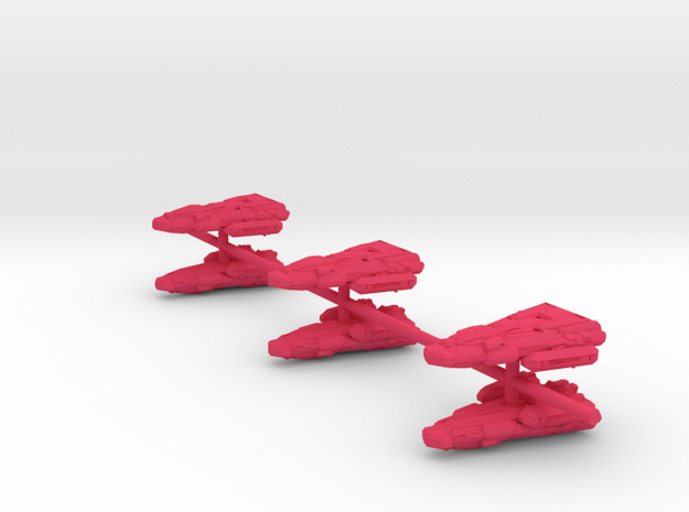 Bajoran transport x6 on sprue .75" in Pink Processed Versatile Plastic