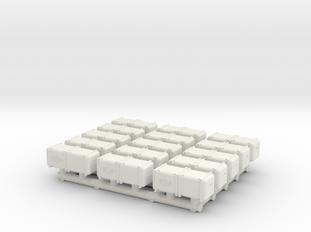 Bunker-Tec Storage Container Pack 3 in White Natural Versatile Plastic