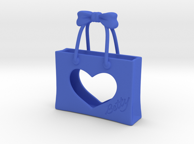 Shopping Bag in Blue Processed Versatile Plastic
