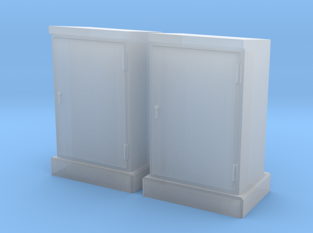HO 2 Relay Cabinets #3 in Tan Fine Detail Plastic
