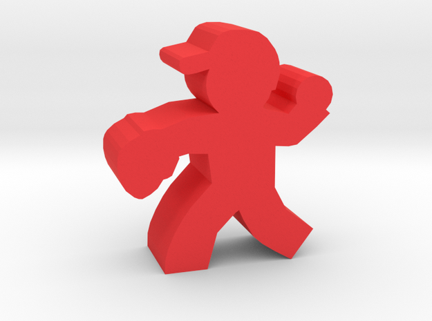 Game Piece, Baseball Pitcher in Red Processed Versatile Plastic