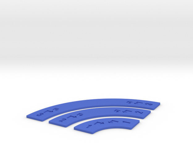 Customizable Turn Movement Sticks in Blue Processed Versatile Plastic