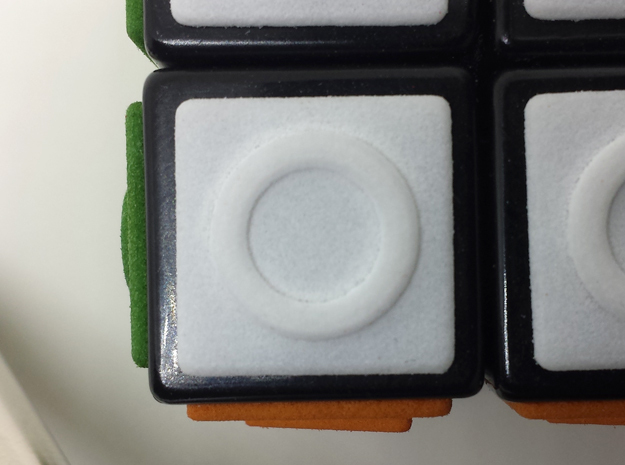 White replacement tile (Rubik's Blind Cube) in White Processed Versatile Plastic