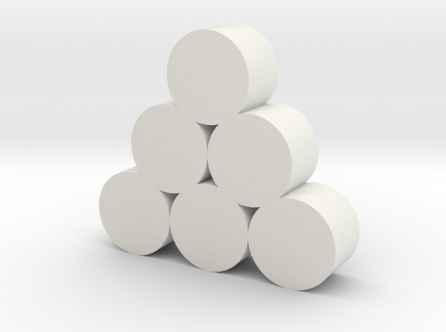 Strohballen Rundballen geschichtet als Pyramide 6e in White Natural Versatile Plastic