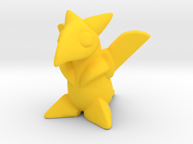 Metabird Dragon Young in Yellow Processed Versatile Plastic