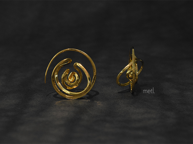 Stay lost | Be found - Earrings in Polished Brass