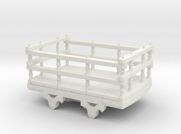 5.5mm scale Dinorwic wooden slate wagon in White Natural Versatile Plastic