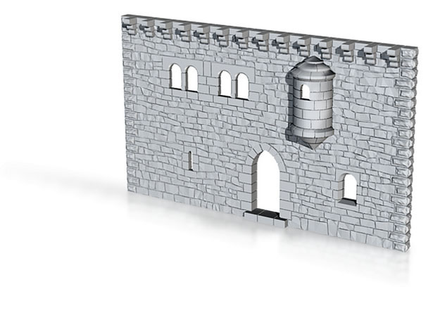 HOF001 - Facade of a castle in White Natural Versatile Plastic