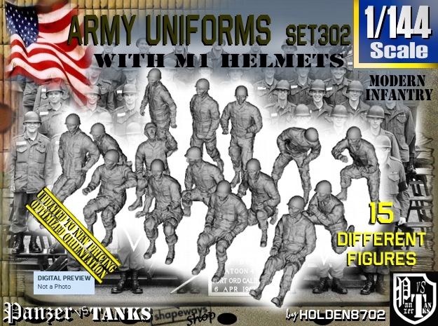 1/144 Modern Uniforms M1 Helmets Set302