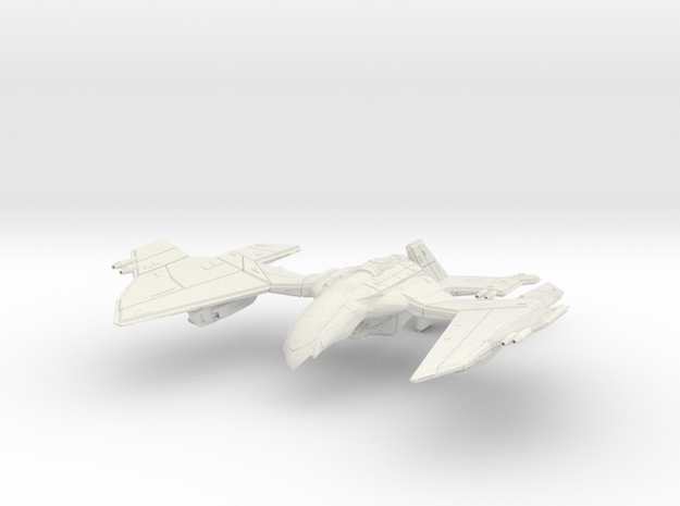 Romulan GunHawk Class  B WarCruiser II  Big in White Natural Versatile Plastic