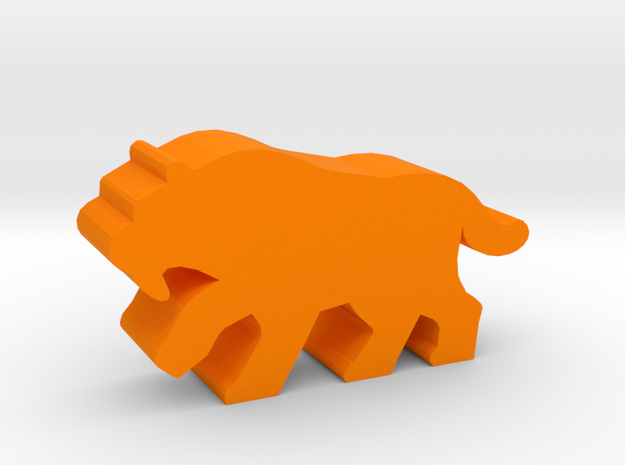 Game Piece, Sabertoothed Tiger in Orange Processed Versatile Plastic