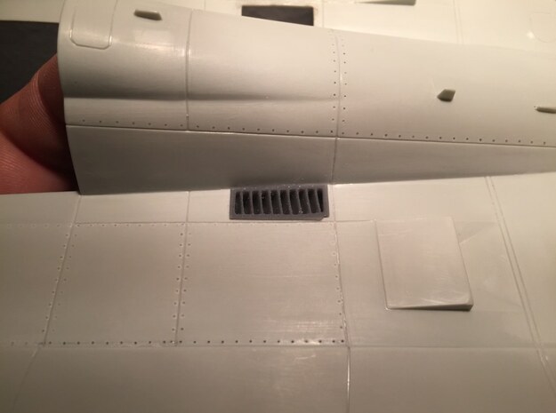3204 - F-14A/B/D Tomcat fuselage top louvers in Clear Ultra Fine Detail Plastic