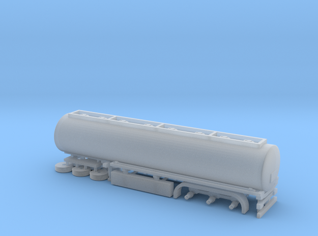N Gauge Articulated Lorry Tanker Trailer in Tan Fine Detail Plastic