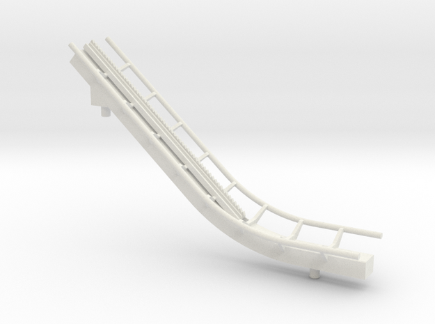 Rail up 1 in White Natural Versatile Plastic