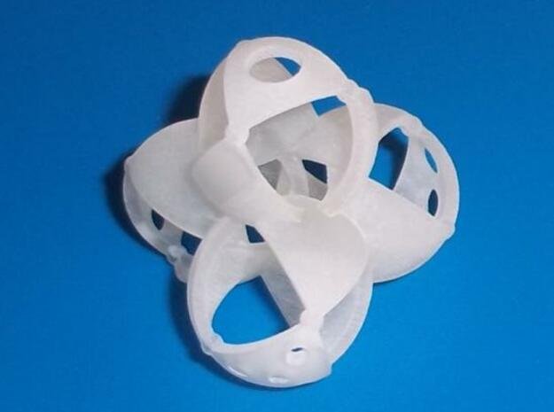 Tetraballs in White Natural Versatile Plastic