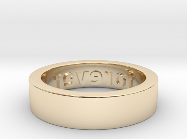 Forever Ring in 14k Gold Plated Brass: 6 / 51.5