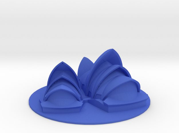 10CM Sydney Opera House Customizable Desk Art in Blue Processed Versatile Plastic