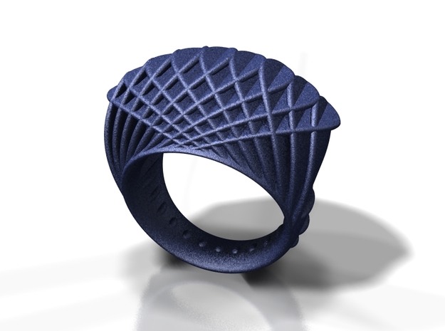 ring-dubbelbol / double concave in Black Natural Versatile Plastic: 6 / 51.5