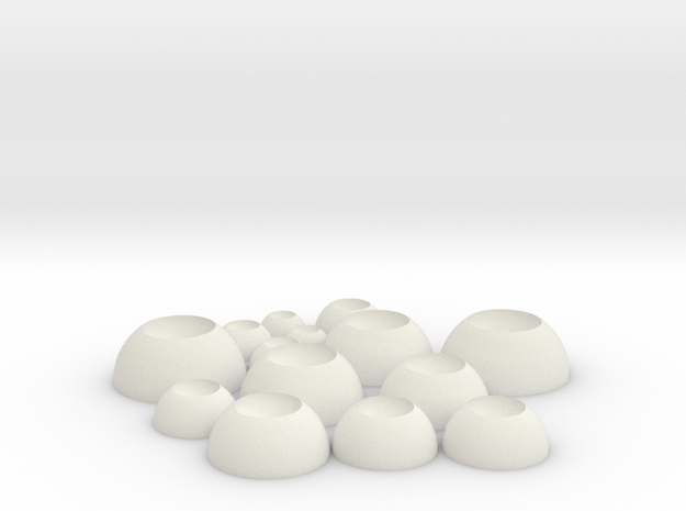 BJD Eye Bases  in White Natural Versatile Plastic