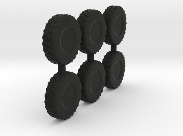 1/87 Scale Cougar Wheel in Black Natural Versatile Plastic