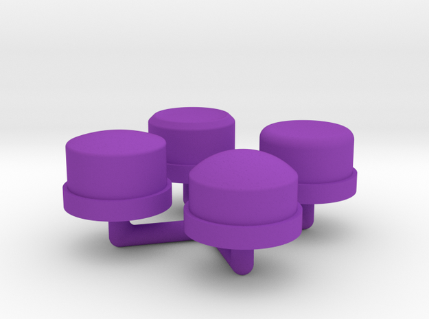 4 Pack - Button/Token in Purple Processed Versatile Plastic