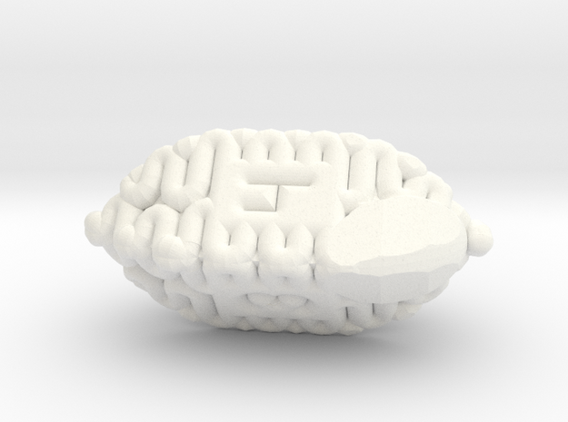 Brain d4 in White Processed Versatile Plastic