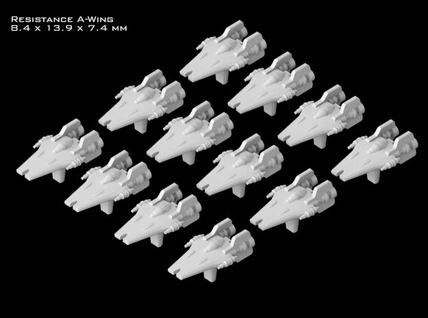 (Armada) 12x Resistance A-Wing in Tan Fine Detail Plastic