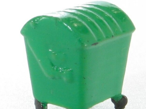 Abfallgroßbehälter 1zu160 10x large garbage can in Smooth Fine Detail Plastic