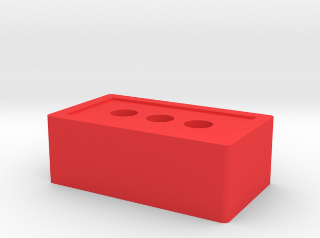 Detailed Brick Game Piece in Red Processed Versatile Plastic