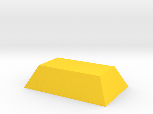 Gold Ingot Game Piece in Yellow Processed Versatile Plastic