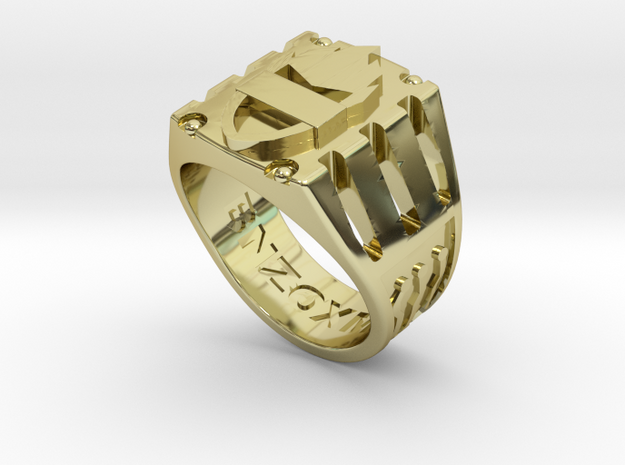 BNZO DGTL Ring 1 in 18k Gold Plated Brass: 9 / 59