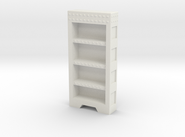 Vertical Empty Bookshelf in White Natural Versatile Plastic