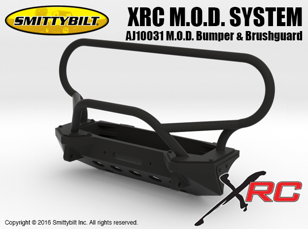 AJ10031 Smittybilt XRC M.O.D. Bumper & Brushguard in Black Natural Versatile Plastic