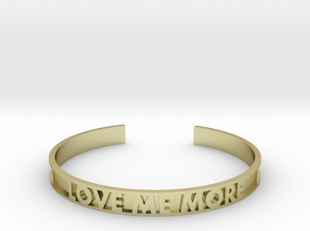 LOVE ME MORE cuff bracelet in 18k Gold Plated Brass