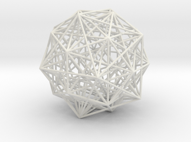 6D cube stellation in White Natural Versatile Plastic