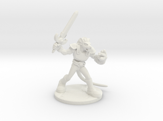 Ch'dar-O Lord of the ThunderRats in White Natural Versatile Plastic: Small