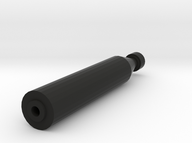 Quickshot Airsoft Silencer (14mm Self-Cutting) in Black Natural Versatile Plastic