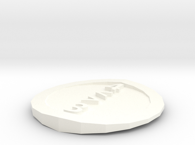 d4 coin in White Processed Versatile Plastic: Small